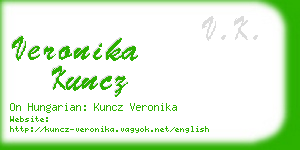 veronika kuncz business card